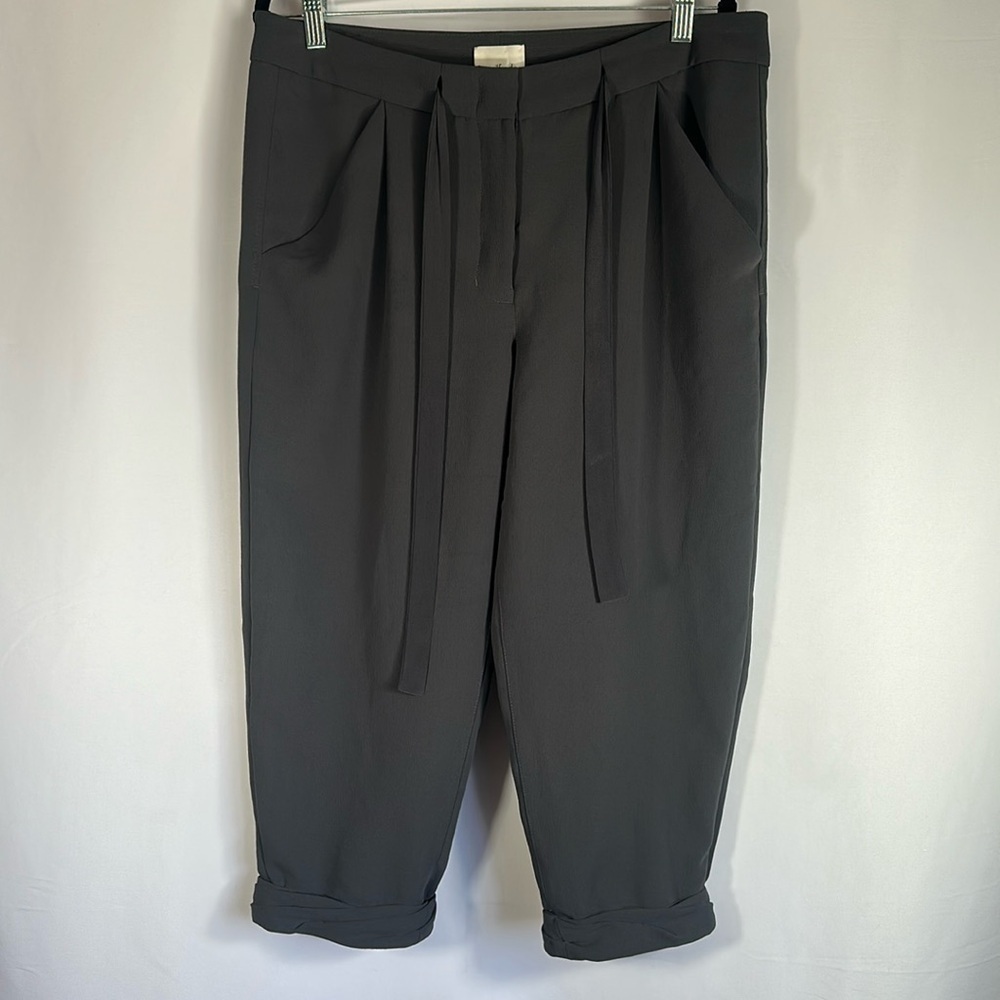 Wilfred Dark Grey Allant Capri Style Front Tie Pants